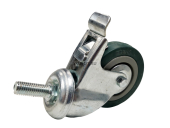 Колесо поворотное CAS SCtgb-93 (г/п 70кг, Ф 75мм), крепление болтовое с тормозом