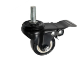 Колесо поворотное MK-3301-PUR-050-F-BK (г/п 50кг, Ф 50мм), крепление болтовое с тормозом (4064050)