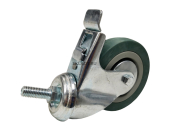 Колесо поворотное CAS SCtgb-42 (г/п 80кг, Ф 100мм), крепление болтовое с тормозом