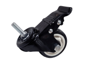 Колесо поворотное MK-3301-PUR-075-F-BK (г/п 100кг, Ф 75мм), крепление болтовое с тормозом (4064075)